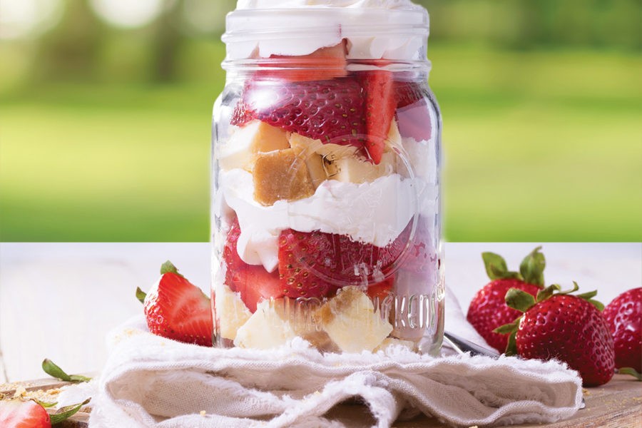 Slim Chickens Strawberry Jar Dessert